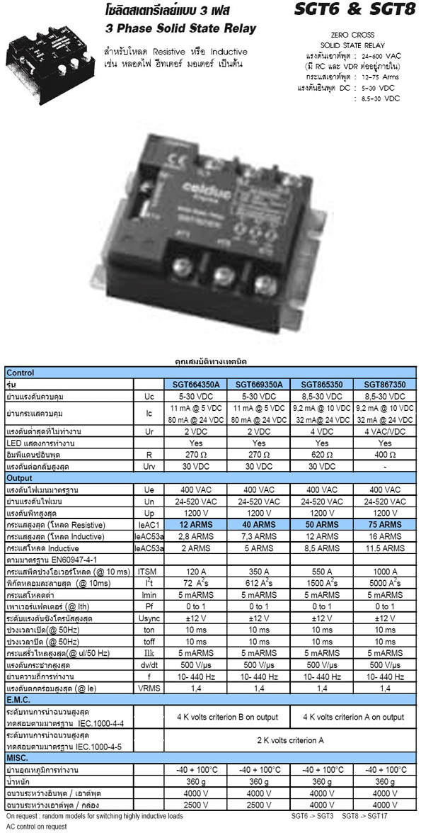 บริษัท ไพรมัส จำกัด 3 Phase Solid State Relay