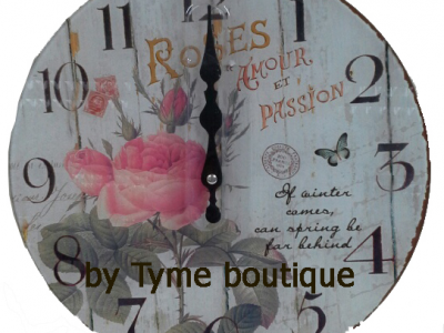 Tyme Boutique นาฬิกาแขวนผนัง WALL CLOCK 30-ROSES