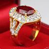 แหวนพลอยทับทิมล้อมเพชร (Ruby&Diamond Ring)