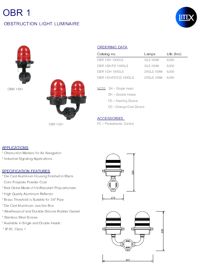 PRODUCT หลอดไฟ LITEX OBR 1 บมจ.ไลท์ติ้ง แอนด์ อีควิปเมนท์