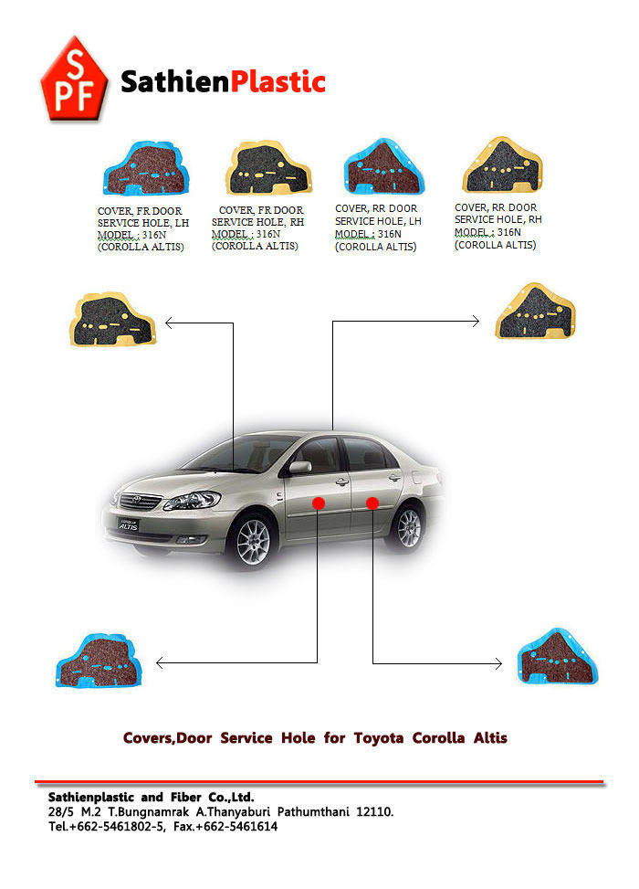 Covers,Door Service Hole for Toyota Corolla Altis