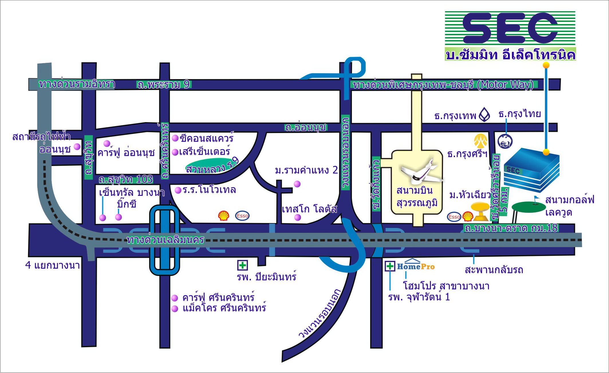 MAP บริษัท ซัมมิท อีเล็คโทรนิค คอมโพเน้นท์ จำกัด SUMMIT ELECTRONIC