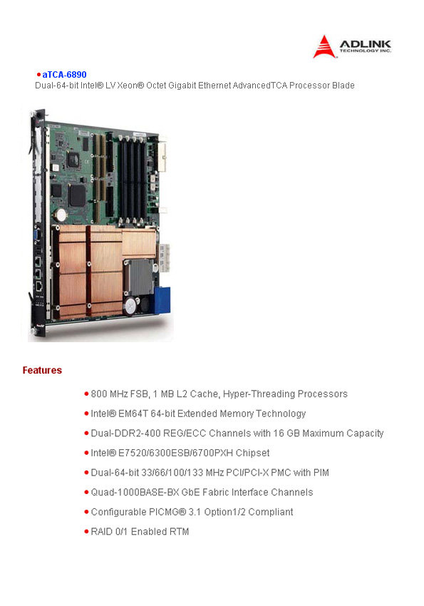 PRODUCT AdvancedTCA Processor Blade : บริษัท ดับบลิว เจ เทคโนโลยี จำกัด ...