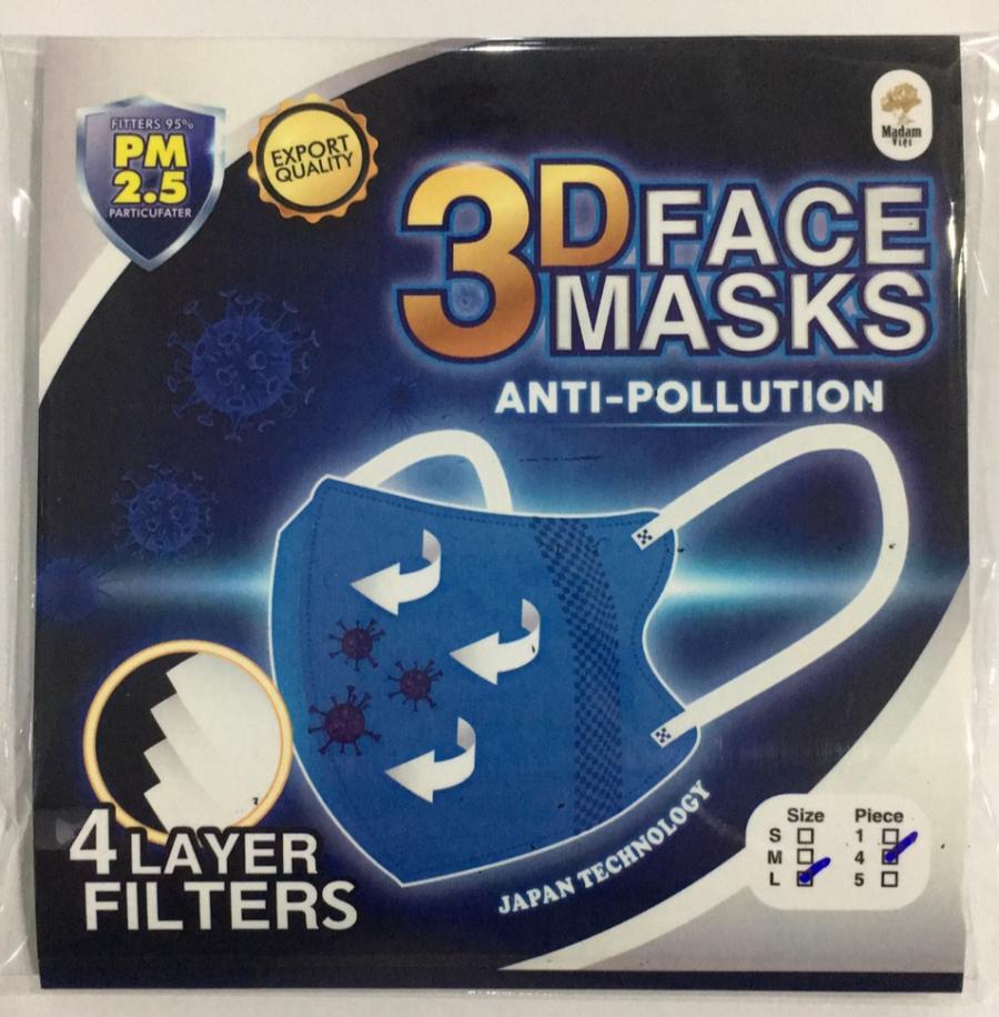 3D Face Masks Anti-Pollution