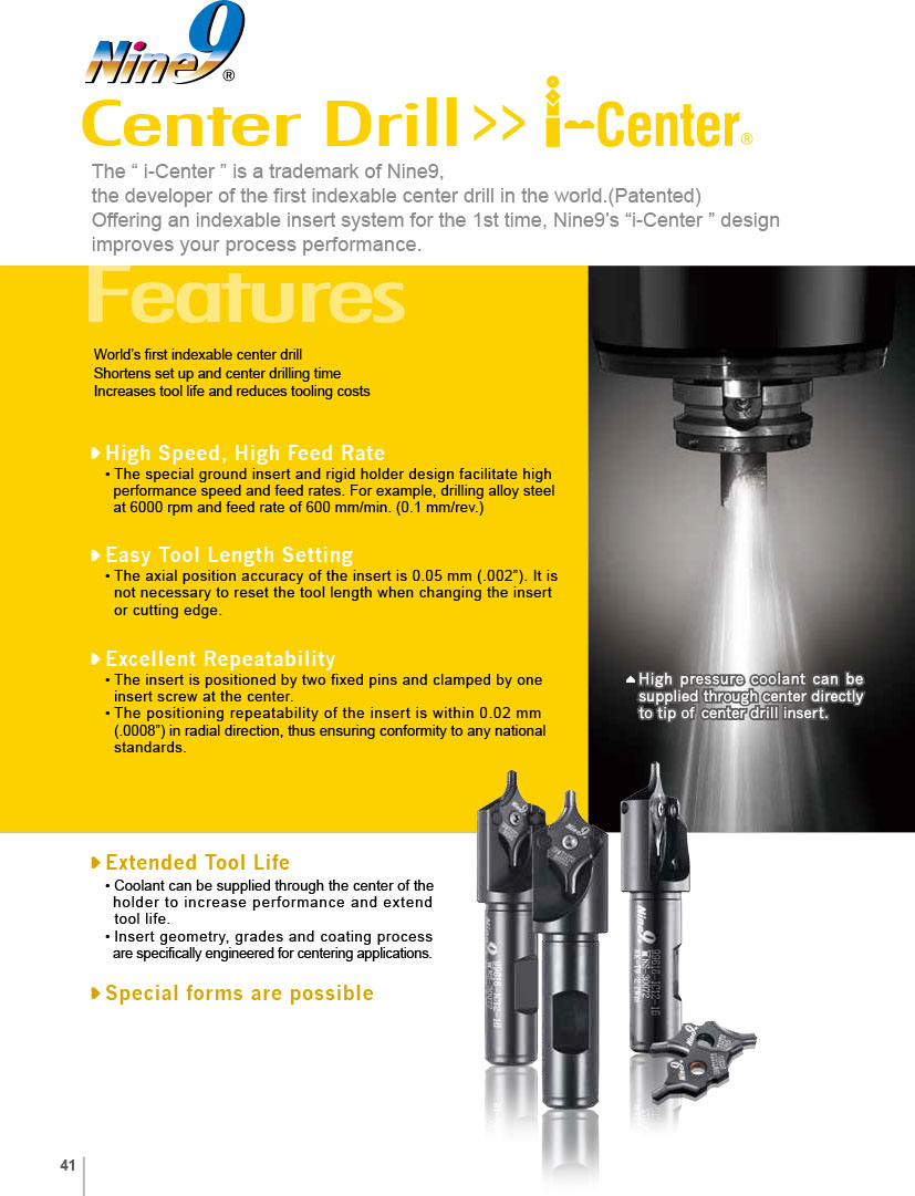 Win Win Co.,Ltd iCenter Indexable Center Drill