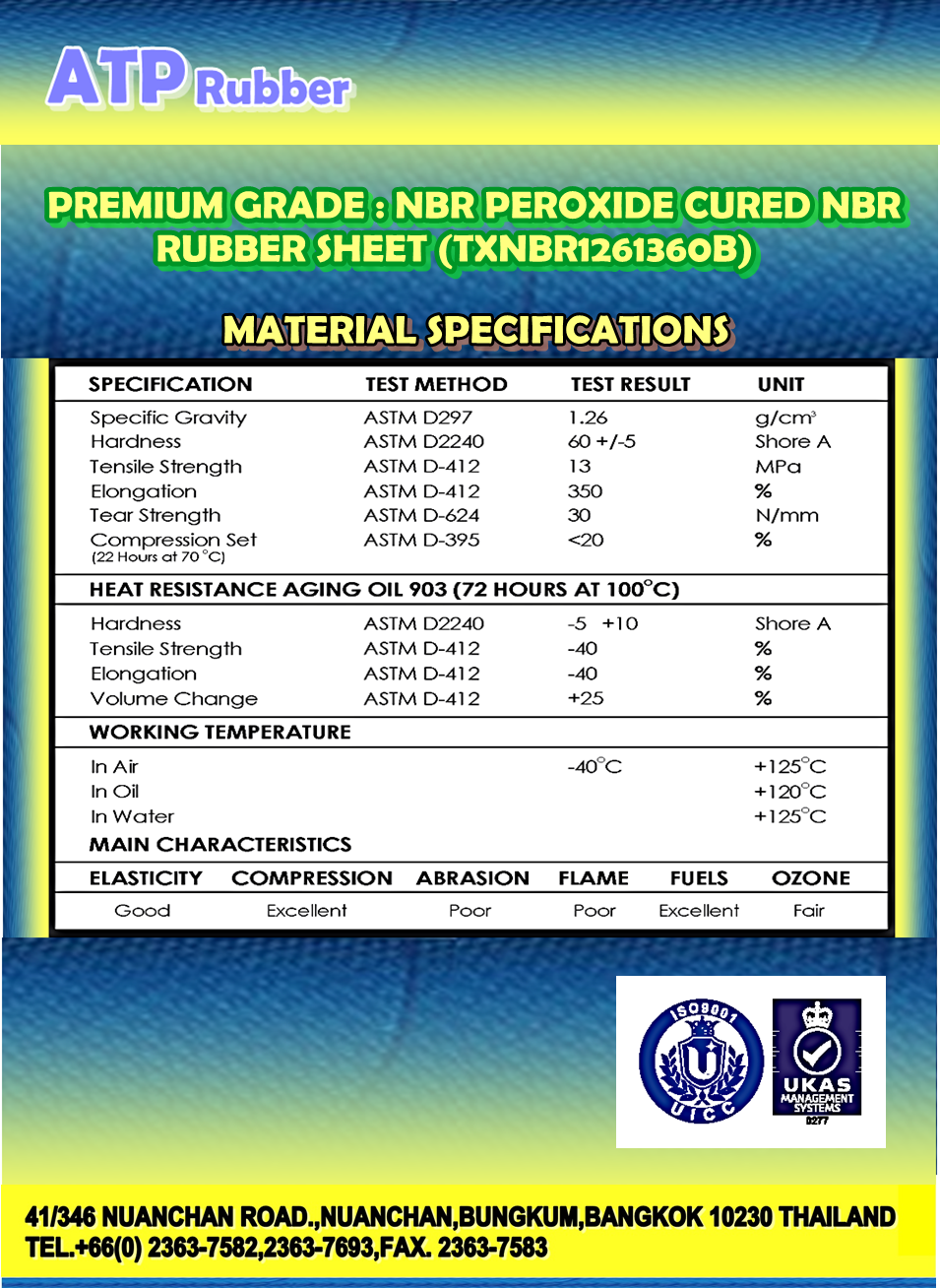 บริษัท ออโต้ เอ พลัส จำกัด : PREMIUM GRADE : Peroxide Cured NBR Rubber ...