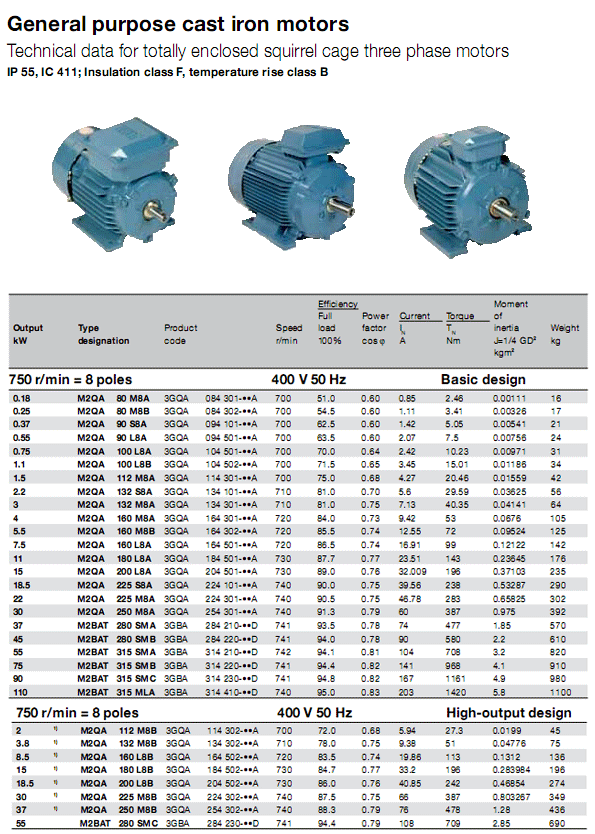 PRODUCT MOTOR AND GENERATER : GENERAL PURPOSE CAST IRON MOTORS : บริษัท ...